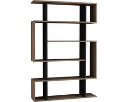 Boekenkast - Stijlvol Antraciet & Eiken Design - 110x161x25,5 cm - Duurzaam Melamine Materiaal