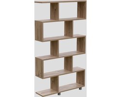 Boekenkast - Stijlvol Eiken Design - Ruime 90x156x20cm Afmetingen - Duurzaam Melamine Materiaal