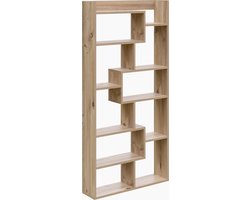 Boekenkast - Stijlvol Eiken Design - Ruime 90x182x22cm Afmetingen - Duurzaam Melamine Materiaal