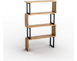 Boekenkast - Stijlvol Walnoot Design - 80x128x22cm - Duurzaam Melamine Materiaal