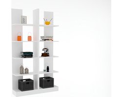 Boekenkast - Stijlvol Wit - 100x187x25,8cm - Duurzaam Melamine