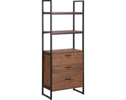 Boekenkast TIFTON 158 cm Donkerbruin