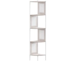 Boekenkast - Urban Interiors - Rotan Zijkanten – Metaal Frame - Havermout Beige