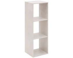 Boekenkast Vakkenkast 3 Vakken Theo Crème Travertinlook