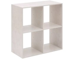 Boekenkast Vakkenkast 4 Vakken Philo Crème Travertinlook