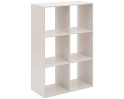 Boekenkast Vakkenkast 6 Vakken Nina Crème Travertinlook