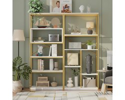 Boekenkast Vakkenkast Opbergkast - Goud Wit Open Kast Modern Design