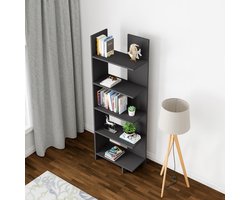 Boekenkast Vireftere 176x62x29 cm grijs [en.casa]