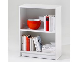 Boekenkast Viviane 60x78cm - wit - Emob - Boekenkasten - Wit - Spaanplaat - Boekenkasten - Op voorraad