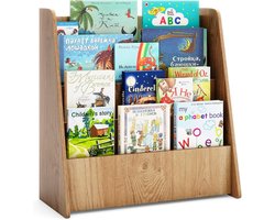 Boekenkast voor Kinderen met 4 Compartimenten, Ideaal voor Kinderkamer en Speelruimte, 57.5 x 26.5 x 59 cm