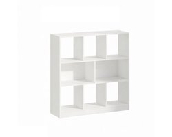 Boekenkast vrijstaand 3-laags opbergsysteem 97,5x30x100 cm wit modern minimalistisch ontwerp biedt opbergruimte voor boeken en decoraties stevige en duurzame houten frame geschikt voor woonkamer, studeerkamer, kantoor