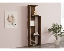 Boekenkast Walnoot Wonder - 50x160x19,6cm - Stijlvol & Duurzaam Melamine Design