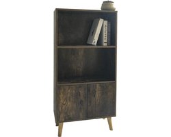 Boekenkast wandkast Stoer industrieel vintage design 120 cm hoog