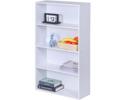 boekenkast - wit - 60x108x24 cm - met opbergruimte