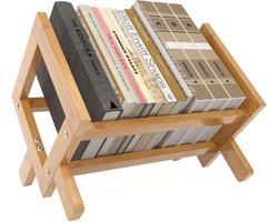Boekenkastje - Bamboe kleur - 35 x 24,5 x 21 cm - Sterk en duurzaam - Voor kantoor en kinderkamer