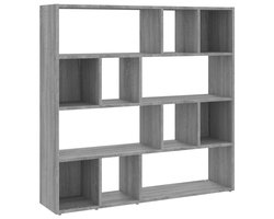 Boekenkast/Kamerscherm | Roomdivider | Privacy Scherm 105x24x102 cm grijs sonoma eikenkleurig