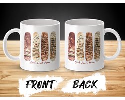 Boekenliefhebber Mama Mok, Boekenkast Mok, Mama Cadeau, Lezen Mok, Thee Mok, Stapel Boeken, Sterrenhemel, Cadeau voor Boekenliefhebber