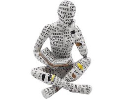 Boekenplank Deco Lezen Sculptuur voor Woonkamer Home Store Decoratie Kantoor Decoraties - Plank voor Boeken Opslag en Interieur Decor, Stijlvolle Boek Standbeeld met Lezende Figuur