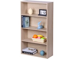 Boekenrek - eiken - 60x108x24 cm - met planken