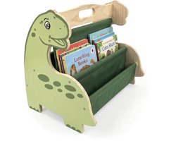 Boekenrek kind - hout - 4 vakken - dino