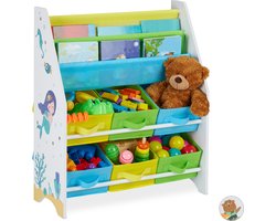 boekenrek kind - zeemeermin - 6 manden - 74 cm hoog - speelgoedkast - kinderkamer