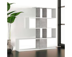 Boekenrek met 5 vakken - Wandkast Planken - Opbergen van items - Zigzag design