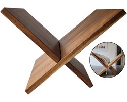 Boekenstandaard - Acacia Hardhout - NZRD35® - Boekenhouder - Boekensteun - Boekenstandaard Hout - Slider
