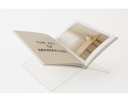 Boekenstandaard - Boekenhouder - Koffietafelboek - Kookboek - Salontafelboek - Boekensteun - 32 x 24 x 14,5 cm - Acryl - Transparant