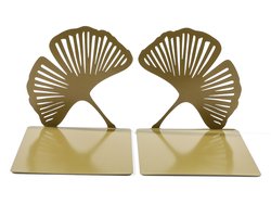 Boekensteun - 1 Paar - Boekenstandaard - Ijzer - Metalen Boekensteunen - Boekenhouder - Boeksteun - Stijlvol Ontwerp - Antislip Pootjes - Multifunctioneel Inzetbaar - Boekenplank voor uw bibliotheek, kantoor of woonkamer - 12.4*12.4cm - Khaki