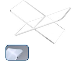 Boekensteun - Boekenhouder - Book Holder - Boekenstandaard - Kookboekstandaard - Voor gebruik in kookboeken, recepten, kunstboeken, kalenders, fotoboeken - Voor keukeneilanden, salontafels en kasten - Acryl - Transparant - 28*11*15,5 cm - 1 stuk