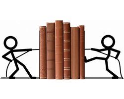 Boekensteun - Creatieve minimalistische metalen boekensteun - Geschikt voor kantoor en thuis - Decoratief item - Zwart
