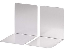 boekensteunen aluminium zilver, 1 paar 10 x 8 x 10 cm aluminium
