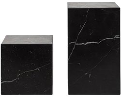 Boekensteunen - Minimalistisch Decor - Boeken Ordenen - Marmeren Design - 10x10x10mm - Zwart