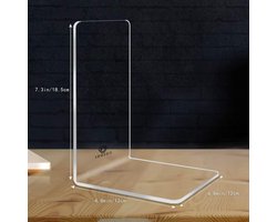 Boekensteunen - Universele Premium Clear Book Ends - Heavy Duty Decoratieve Boek Stopper - 2 stuks boeksteun