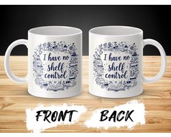 Boekenwurm Mok, Shelf Control Mok, Grappige Boekenmok, Cadeau voor Lezers, Boek Liefhebber Cadeau, Koffiemok, Thee Mok