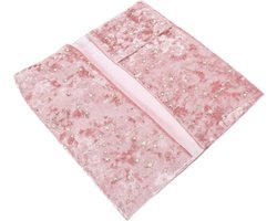 Boekhoes Decoratief - Boekbeschermer Stof - Boeken Beschermen - Verstelbaar Ontwerp - 305 x 215 cm - Roze