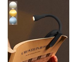 Boeklamp - Oplaadbare leeslamp met clip - Verstelbare helderheid