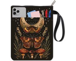 Boekomslag met Maan en Paddestoel | Wasbare Stof | Extra Mouw Pocket voor Papierbacks | Perfect voor Boekenliefhebbers