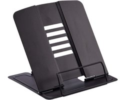 Boekstandaard Houder - Leesrek Verstelbaar - Vrij Lezen - Metalen Stevig Frame - 27x23x3 cm - Zwart