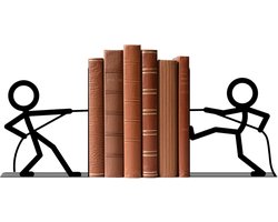 Boeksteun van metaal - Boeksteun met trekpoppen figuur - Schattige decoratieve boeksteun - Geschikt voor boekenkast, kasten, thuiskantoor en bureau - Decoratieve boekafscheider - Leesdecoratie - Boekenkastdecoratie