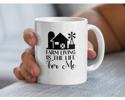 Boerderijleven Mok, Landelijke Beker, Cadeau voor Boerderijliefhebber, Boerderijleven is het Leven voor Mij Mok, Landelijk Huis Decor