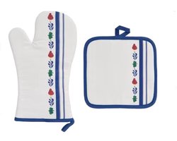 Boerenbont Ovenwant en Pannenlappen Set