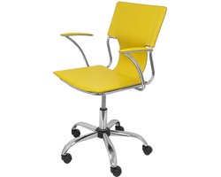 Bogarra P&C 214AM - Geel - Ergonomische Bureaustoel - Office chair - Kunstleer - Design - Voor volwassenen - NEN 1335 gecertificeerd