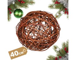 BOGATECO decoratieve bal 40 cm | Wilgenbal in 4 maten | Wilgenbal tuinbal decoratieve bal voor tuin, balkon en terras