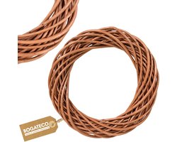 BOGATECO Wilgenkrans - Ø 30 cm - Natuurlijke Krans Basis - Handgemaakt - Decoratieve Krans voor Deur of Tafel