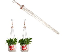 Bohemian-stijl macramé hanglamp van katoenen touw - Ideaal voor binnen en buiten - Lengte 85 cm