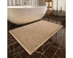 Boho badmat met 3D-effect - zachte antislip vloermat voor badkamer en woonruimte