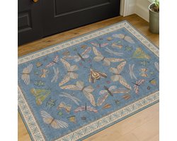 Boho Deurmat Binnen - Donkergroen Kleine Vloermat - Wasbaar, Antislip en Vlekbestendig - Makkelijk Schoon te Maken - Voor Keuken en Badkamer, 60×90cm