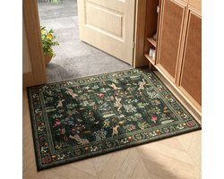 Boho Deurmat Wasbaar - Antislip Rug, Vlekbestendig, Slijtvast - Dieren/Plantenmotief - Binnen/buiten, keuken, gang, slaapkamer, 50×80cm