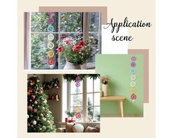 Boho Dream Catcher Garland - Rainbow Wall Decoration - Mandala Woven Decorative Handmade Hanging Pendant Ornament - Dream Catcher met Resin Charms voor Thuis - Woonkamer - Bruiloft - Raam - Wand